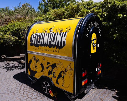 The Kaldi Coffee Trail - A Pit Stop at Steampunk, North Berwick