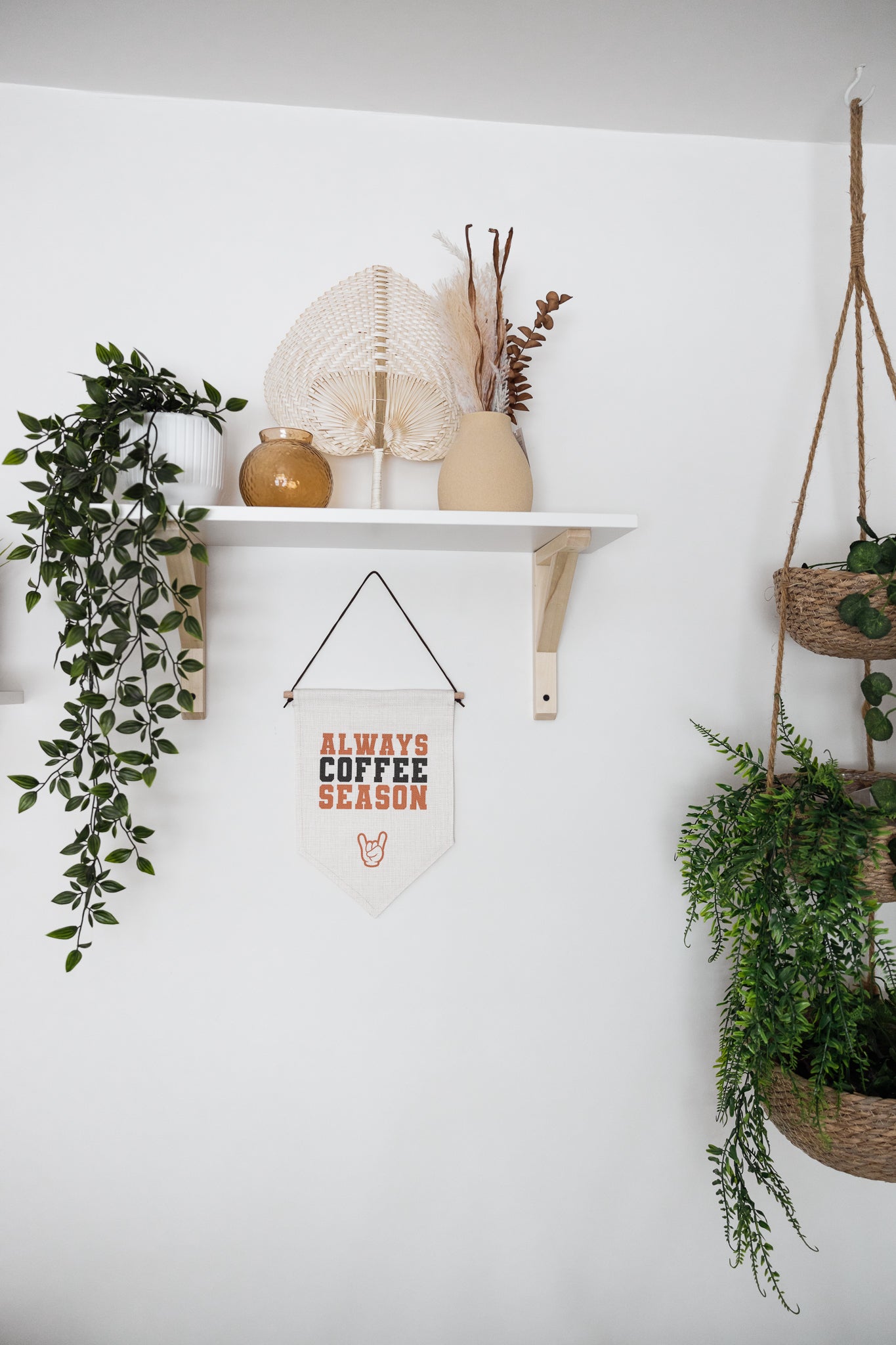 ALWAYS COFFEE SEASON - PENNANT FLAG