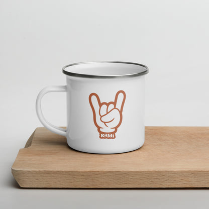 Kaldi Hand - Sunset Orange - Enamel Mug