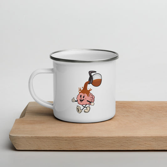 Coffee On the Brain - Enamel Mug