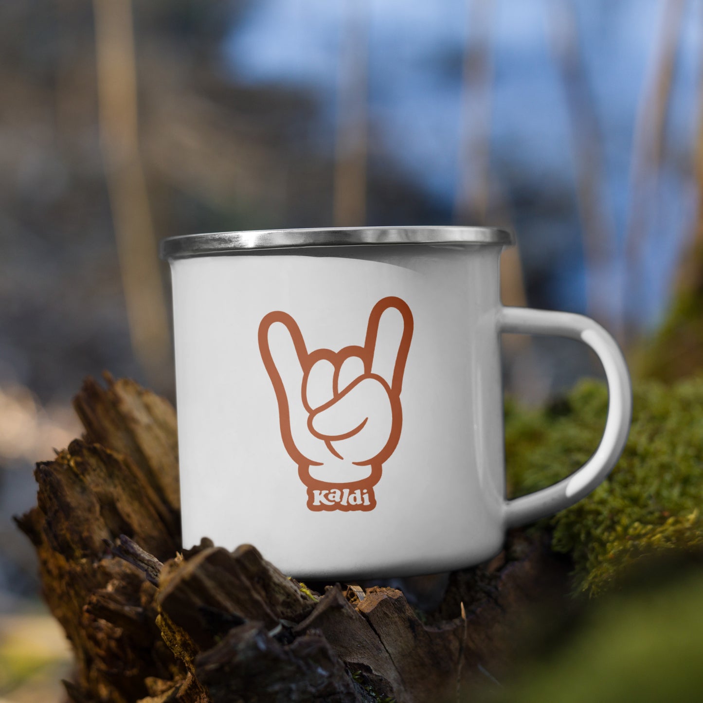 Kaldi Hand - Sunset Orange - Enamel Mug