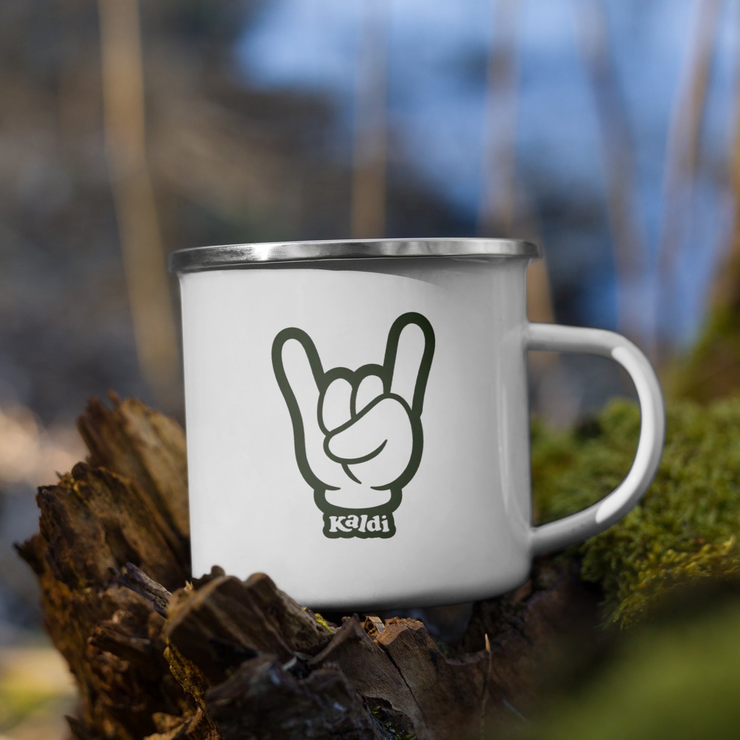 Kaldi Hand - Forest Green - Enamel Mug